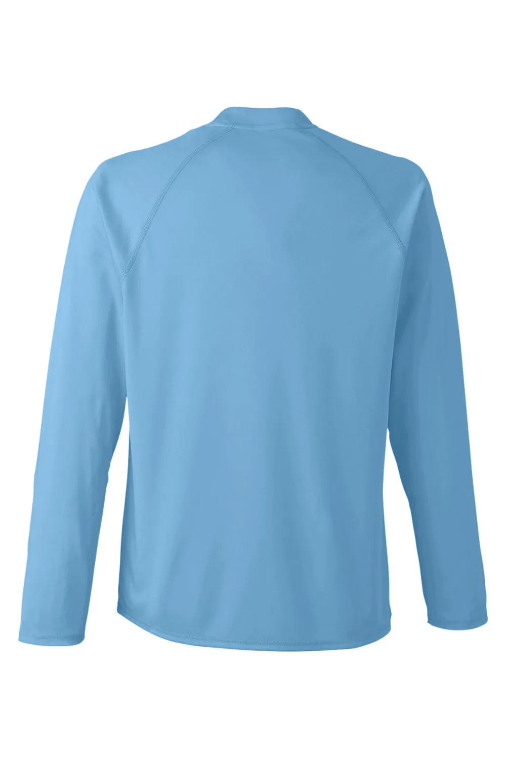 Core 365 Mens Ultra MVP Raglan Moisture Wicking Long Sleeve Crewneck T-Shirt - Columbia Blue  Perfect Clothing Core-365