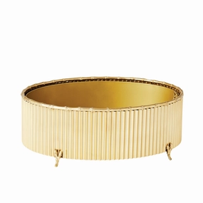 Corrugated Brass Cachepot vase,flower vase,home decoration