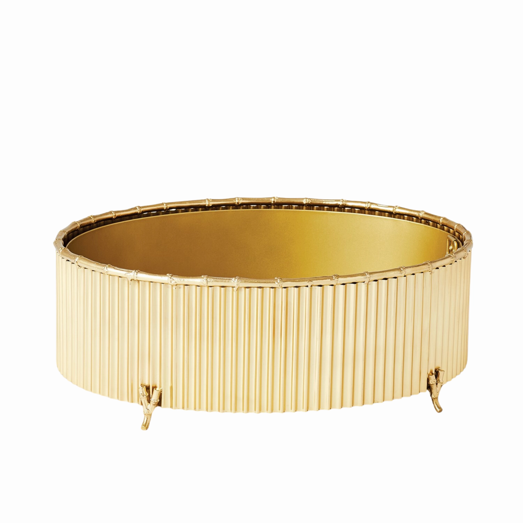 Corrugated Brass Cachepot vase,flower vase,home decoration