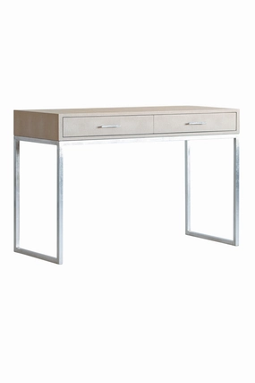 Cream Shagreen 2-Drawer Desk | Andrew Martin Digby desk,home desk,workstation