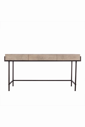 Cream Shagreen Desk with Wooden Drawers | Andrew Martin Mabel desk,home desk,workstation