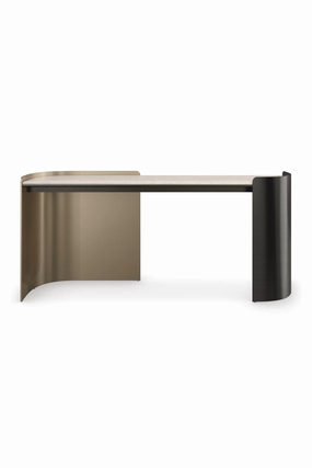 Cream Travertine Modern Desk | Caracole Movement desk,home desk,workstation