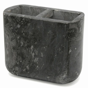 Creative Home Charcoal Marble Rectangular Toothbrush, Tooth Brush Holder, Paste Holder Organizer - Dark Gray - N/A toothbrush holder,bathroom cup,bathroom organizer