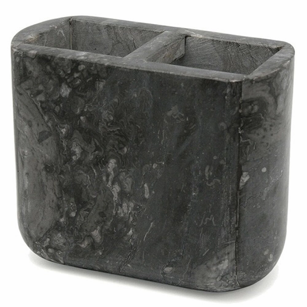 Creative Home Charcoal Marble Rectangular Toothbrush, Tooth Brush Holder, Paste Holder Organizer - Dark Gray - N/A toothbrush holder,bathroom cup,bathroom organizer
