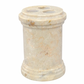 Creative Home Column Collection Champagne Marble Toothbrush Holder - Beige toothbrush holder,bathroom cup,bathroom organizer