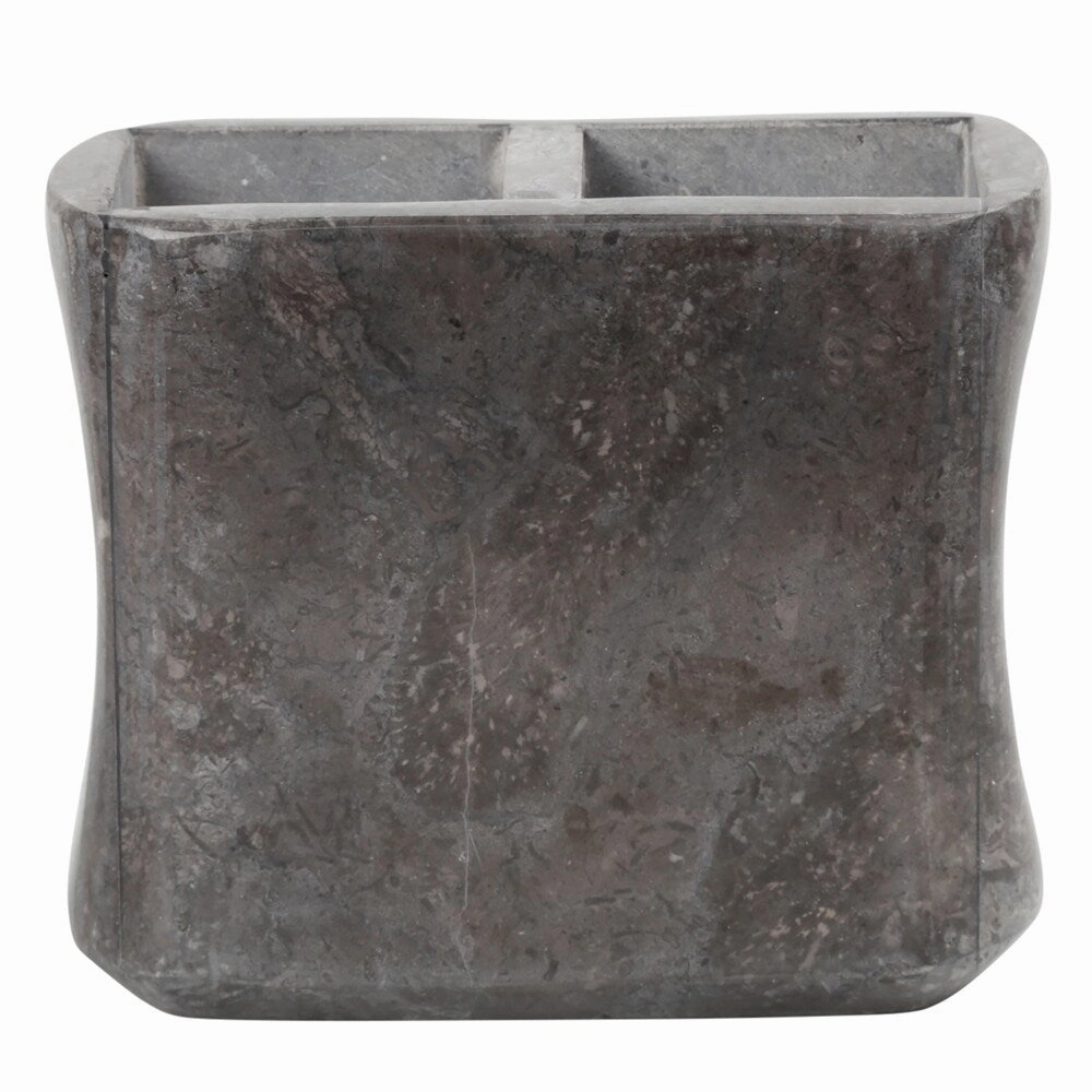 Creative Home Curvy Collection Charcoal Marble Toothbrush Holder, Tooth Brush Holder - Grey