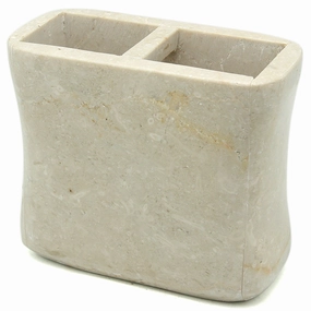 Creative Home Curvy Collection Natural Champagne Marble Toothbrush Holder - Beige toothbrush holder,bathroom cup,bathroom organizer