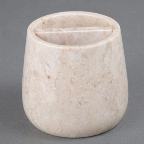 Creative Home Dalton Collection Champagne Marble Toothbrush Holder, Tooth Brush Holder - Beige toothbrush holder,bathroom cup,bathroom organizer