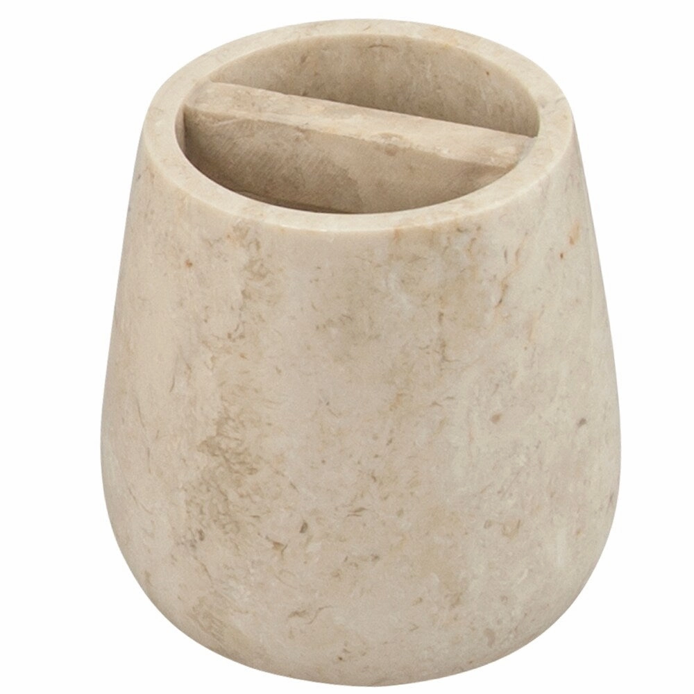 Creative Home Dalton Collection Champagne Marble Toothbrush Holder, Tooth Brush Holder - Beige