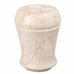 Creative Home Fluted Collection Champagne Marble Toothbrush Holder, Tooth Brush Holder - Beige toothbrush holder,bathroom cup,bathroom organizer