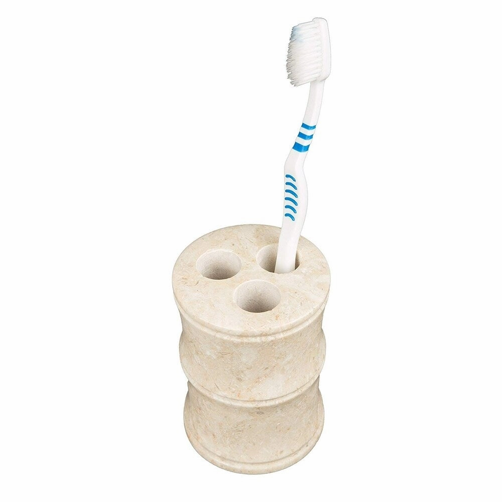 Creative Home Panda Collection Champagne Marble Toothbrush Holder, Tooth Brush Holder - Beige