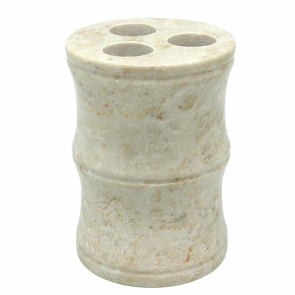 Creative Home Panda Collection Champagne Marble Toothbrush Holder, Tooth Brush Holder - Beige