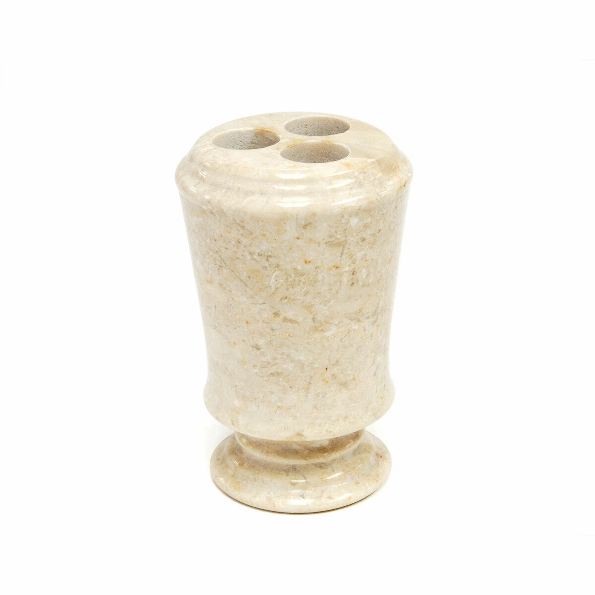 Creative Home Pedestal Colleciton Champagne Marble Toothbrush Holder, Tooth Brush Holder - Beige toothbrush holder,bathroom cup,bathroom organizer