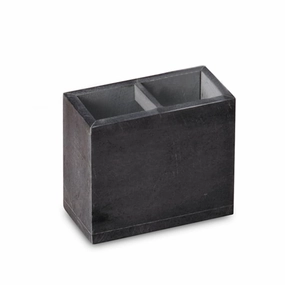 Creative Home Soapstone Rectangular Toothbrush Holder - Grey toothbrush holder,bathroom cup,bathroom organizer