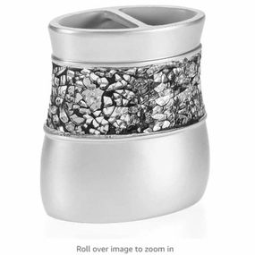 Creative Scents Crackled Glass Silver Toothbrush Organizer toothbrush holder,bathroom cup,bathroom organizer