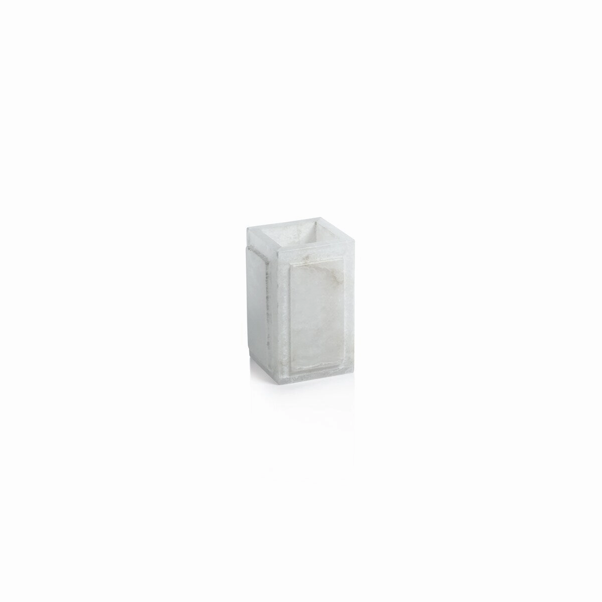 Cremona Alabaster Brush and Comb Holder - White toothbrush holder,bathroom cup,bathroom organizer