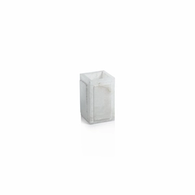 Cremona Alabaster Brush and Comb Holder - White toothbrush holder,bathroom cup,bathroom organizer