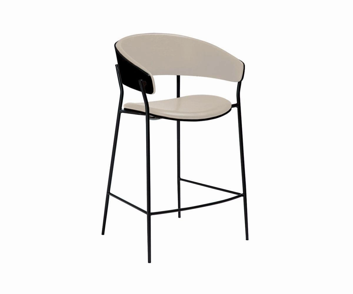 Crib Leather Counter Stool