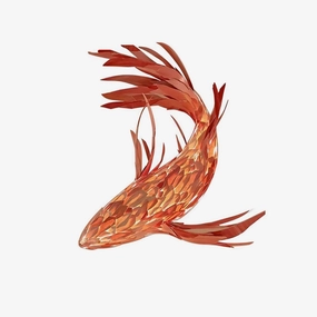 Crimson Swirl Koi Chandelier chandelier,ceiling light,decorative lighting