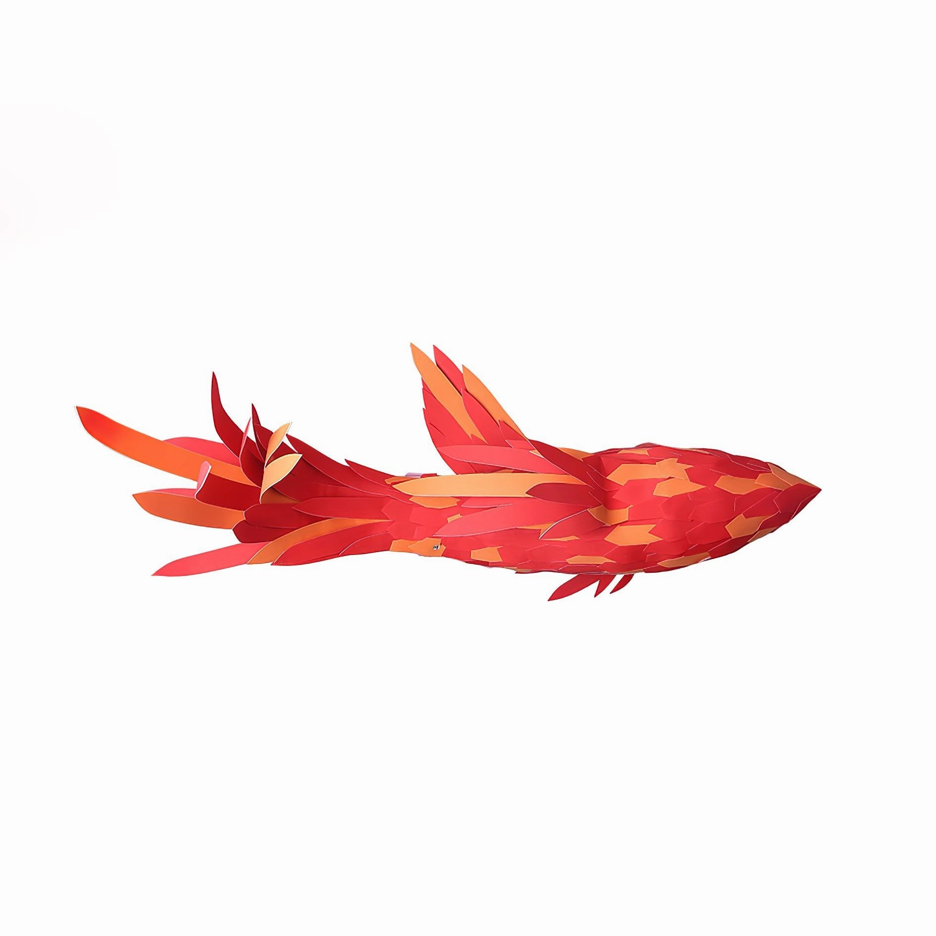 Crimson Swirl Koi Chandelier