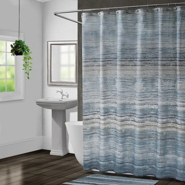 Croscill Nomad Blue Stripe Toothbrush Holder