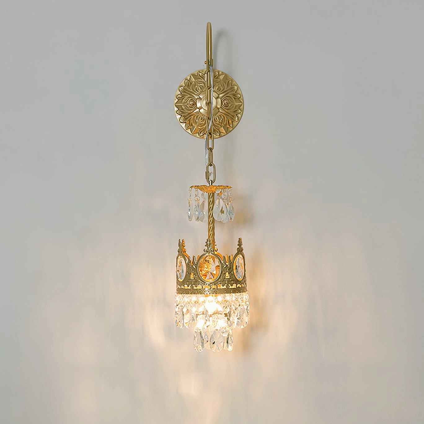 Crystal Crown Wall Light