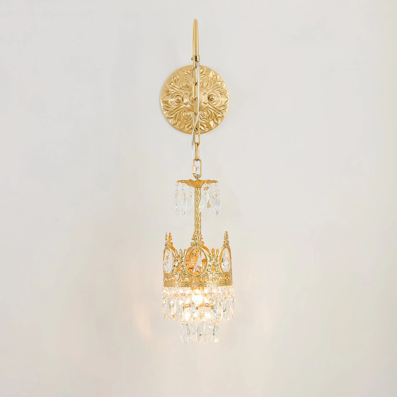 Crystal Crown Wall Light