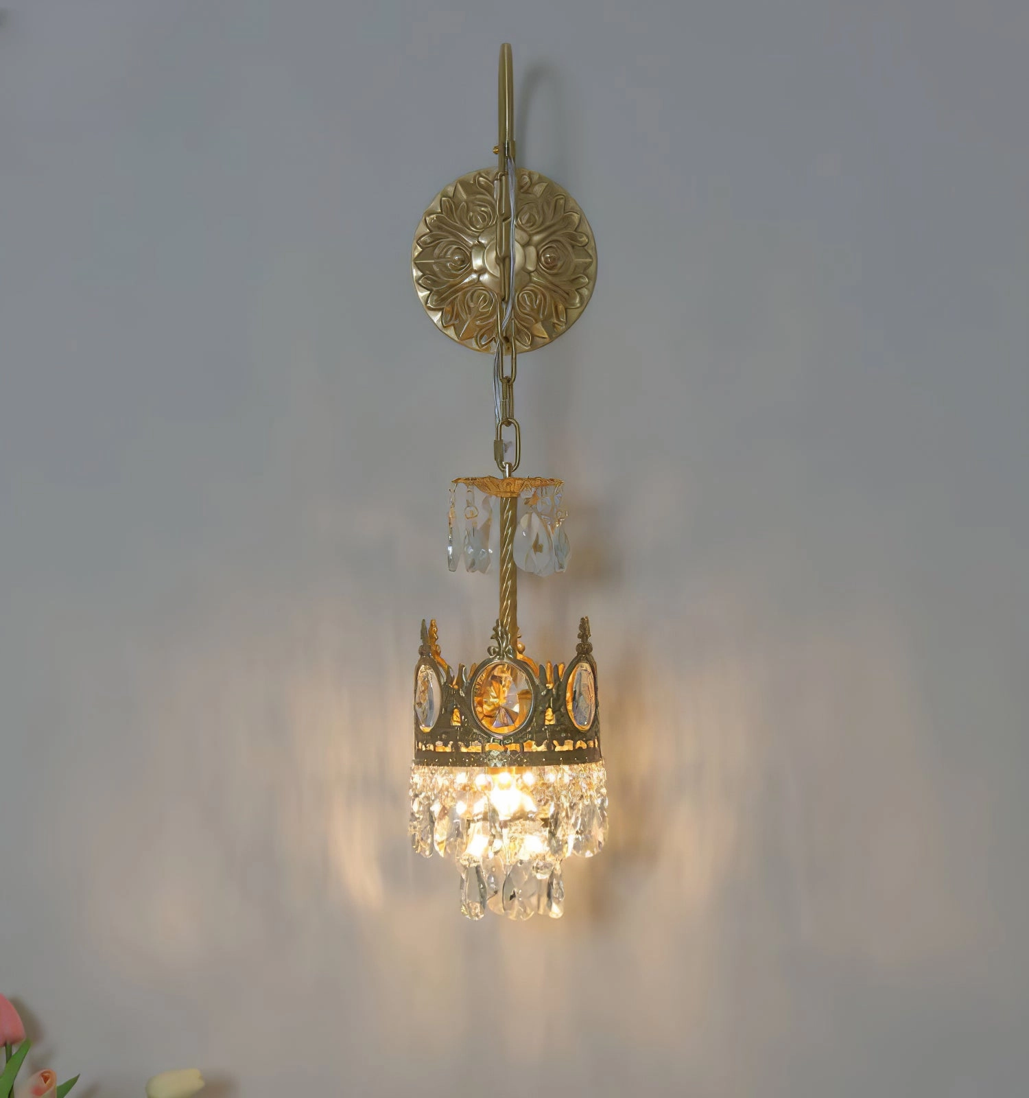 Crystal Crown Wall Light