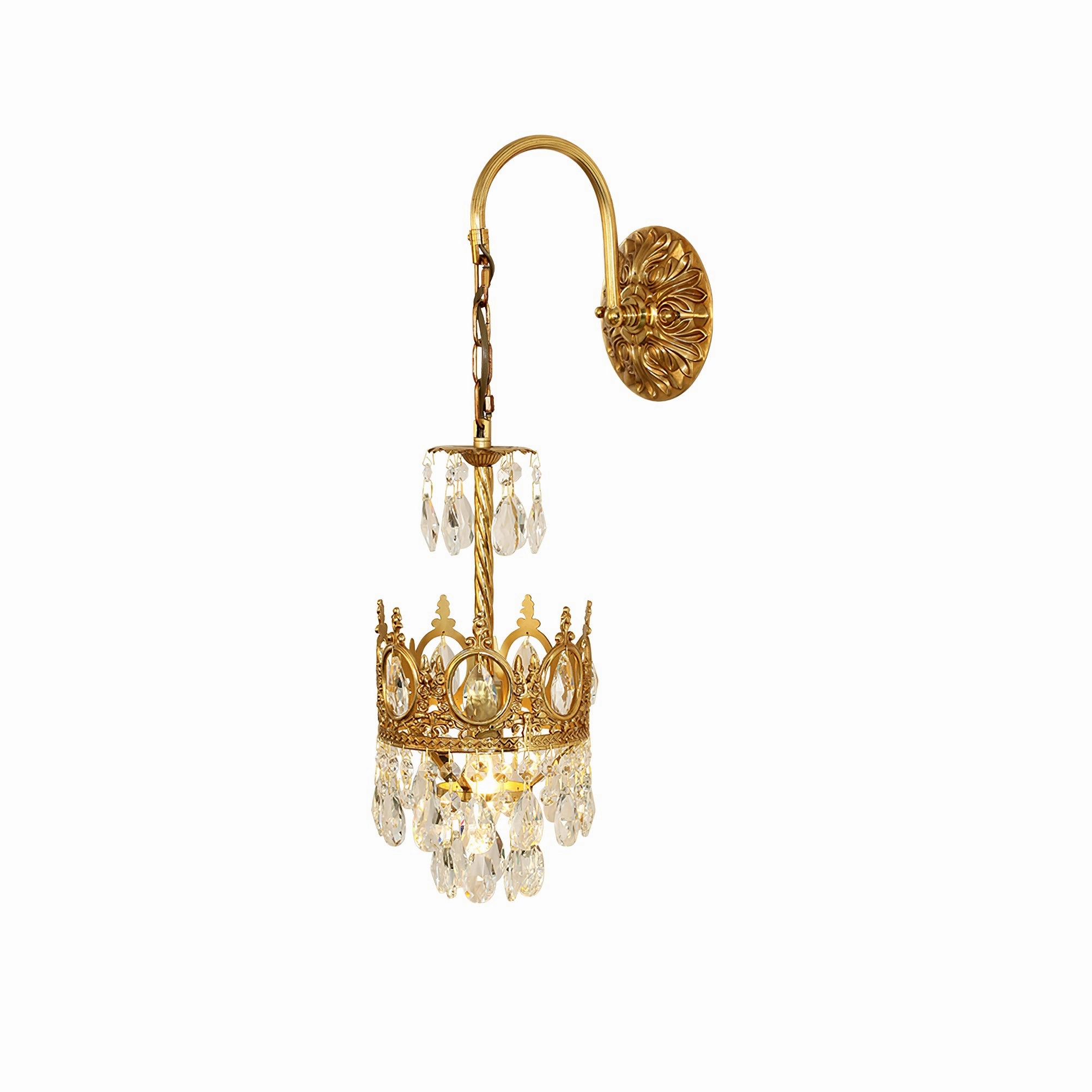 Crystal Crown Wall Light