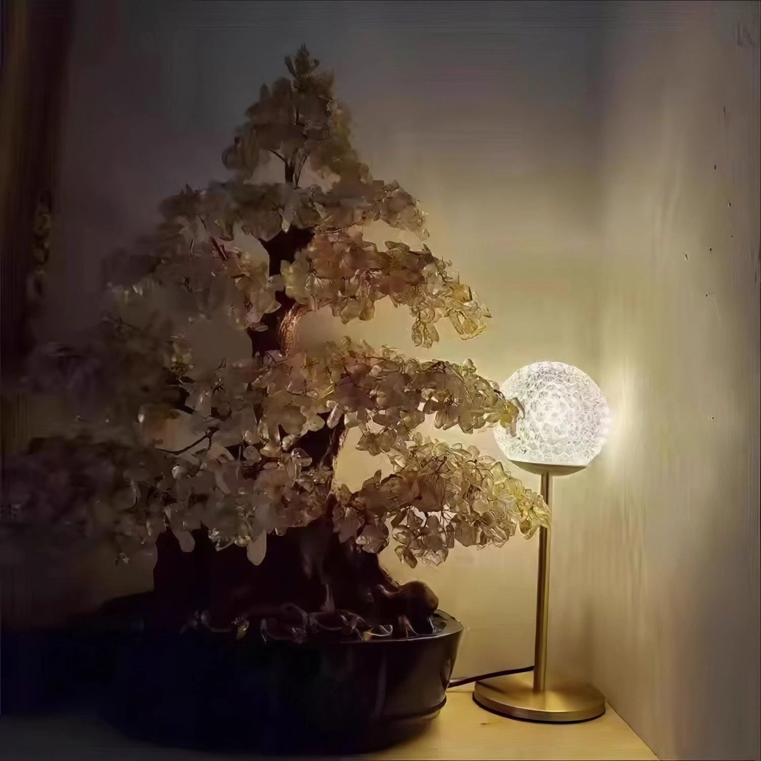 Crystal Tealight Table Lamp