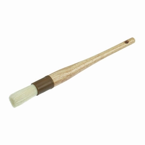 Culinary Essentials 859019 Round Pastry Brush, Brown, 1" baking tools,cake baking,kitchen gadgets