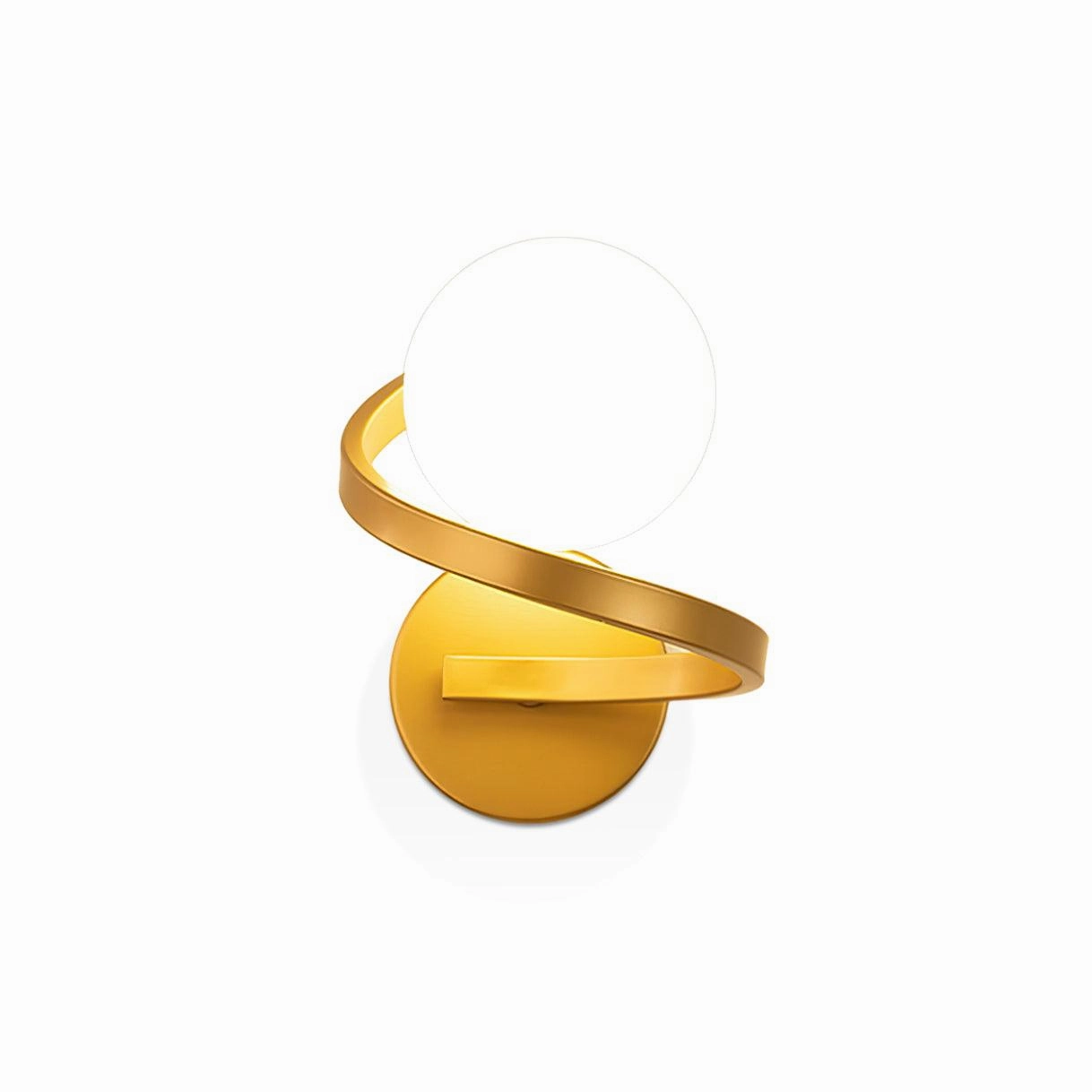 Curved Brass Wall Lamp
