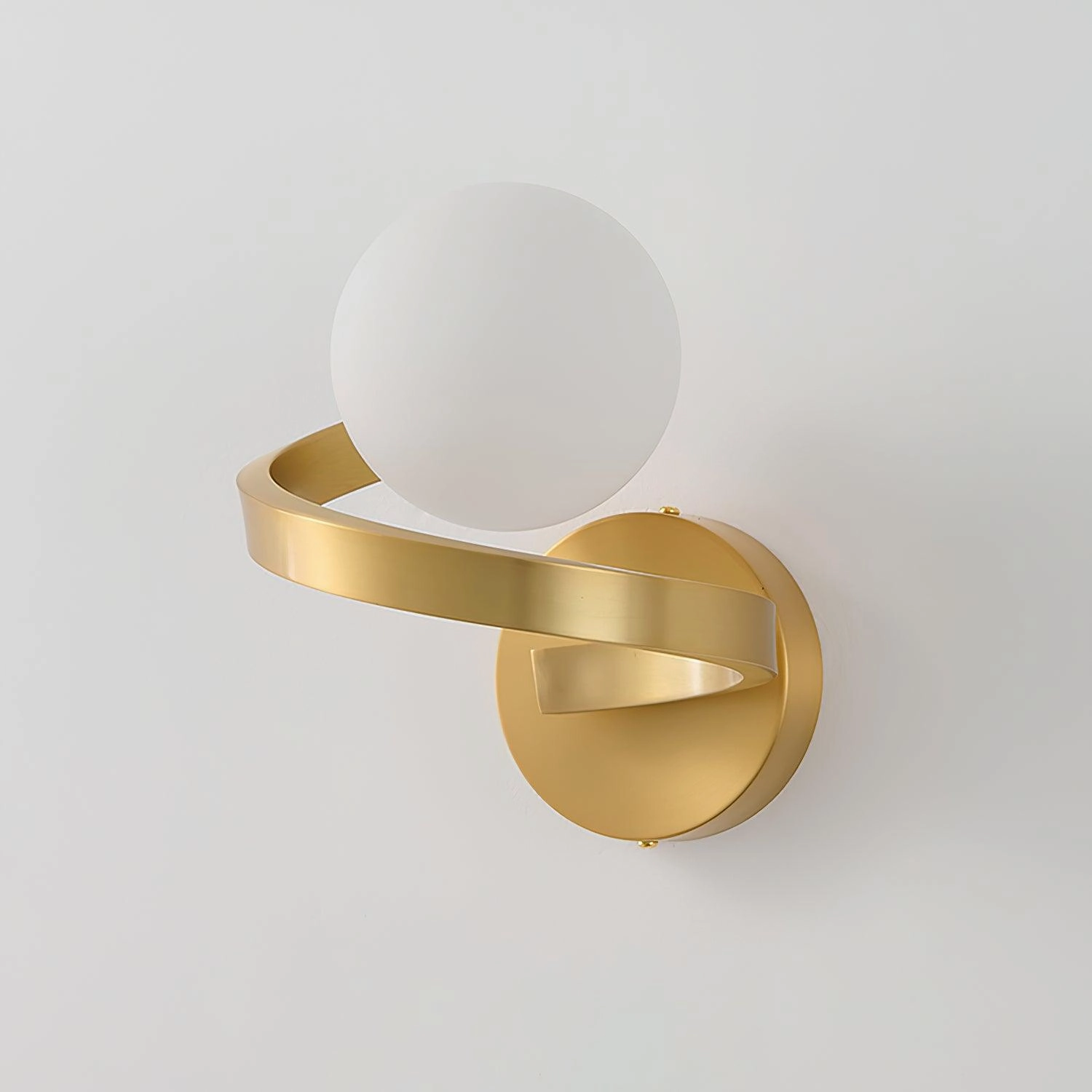 Curved Brass Wall Lamp