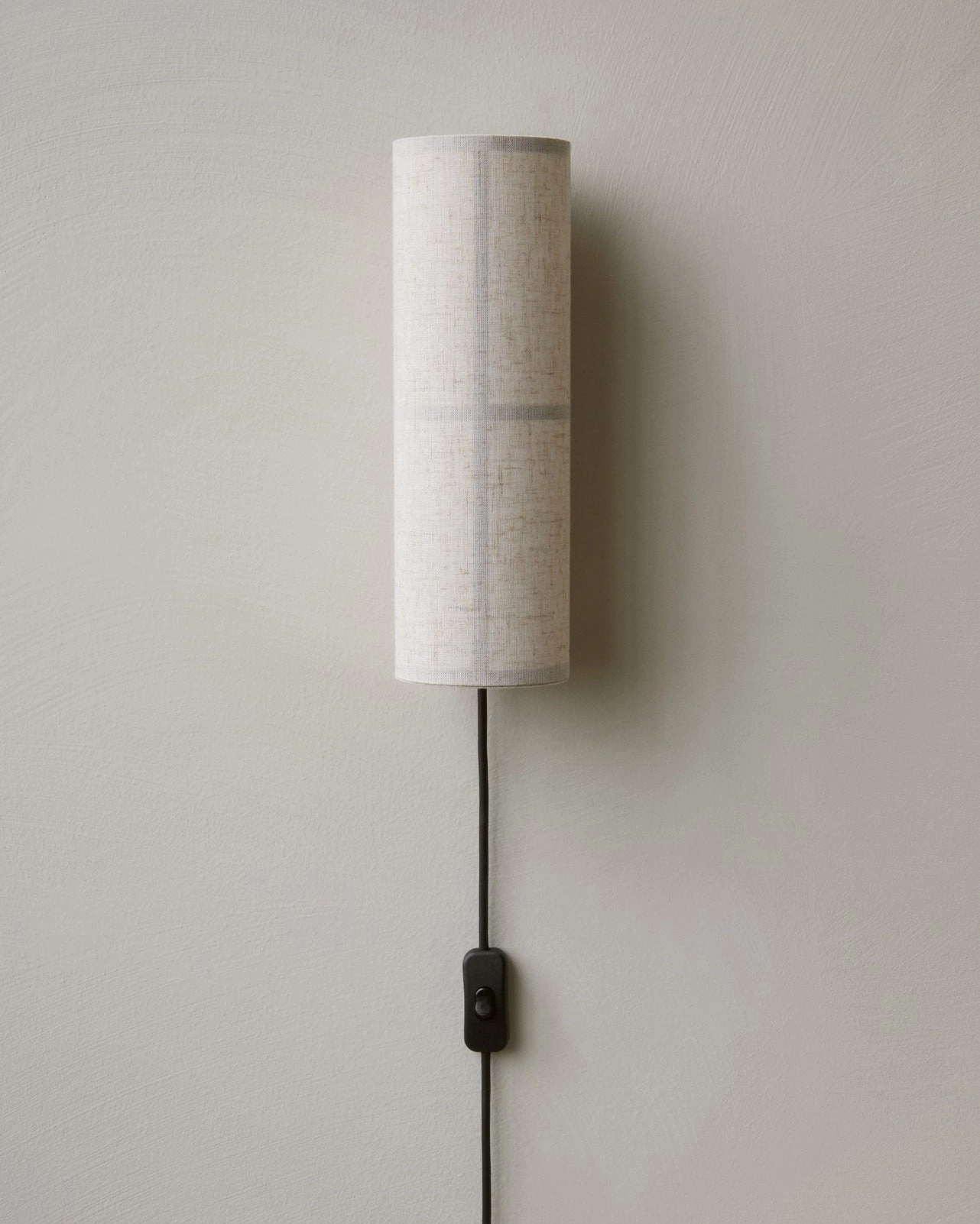 Cylinder Fabric Plug-in Wall Lamp