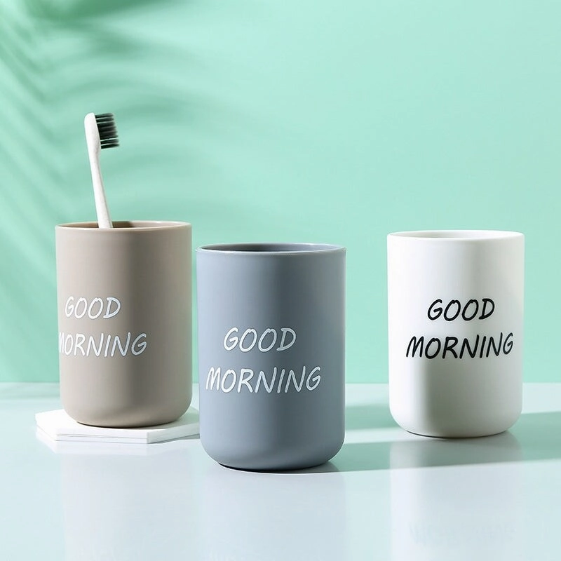 Daily Boutik Good Morning Toothbrush Cup toothbrush holder,bathroom cup,bathroom organizer