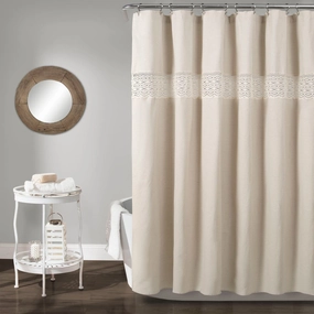 Dana Lace Shower Curtain shower curtain,bath curtain,bathroom decor