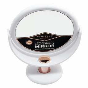 Danielle Creations Soft Touch Mirror x10 mag- White & Rose Gold bathroom essentials,bathroom accessories,bathroom set