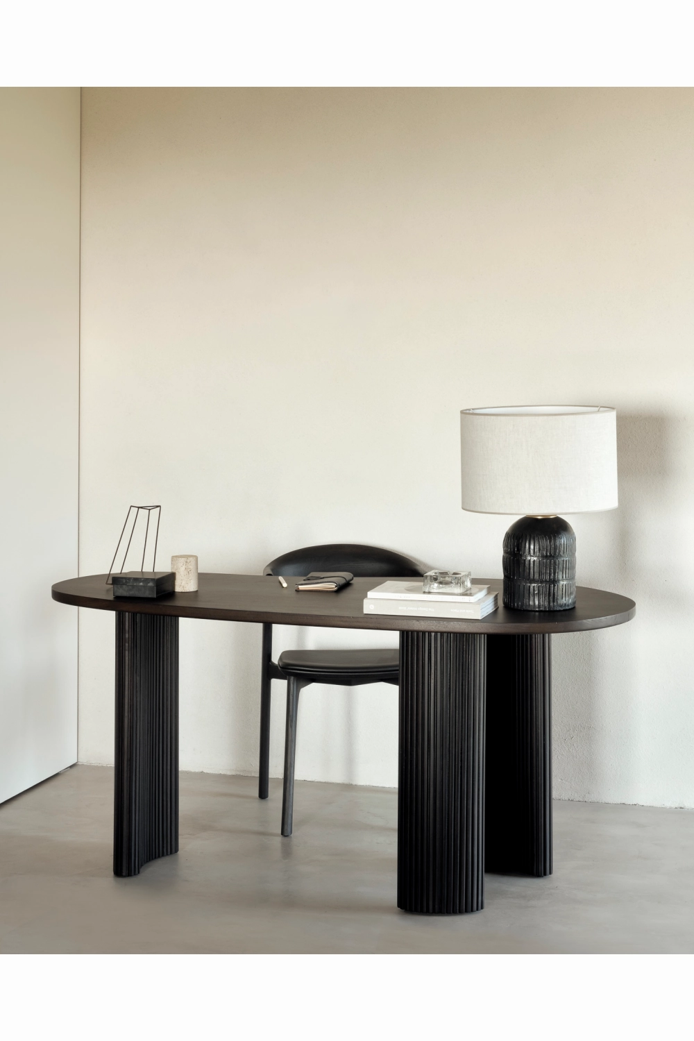 Dark Brown Mahogany Desk | Boomerang Ethnicraft