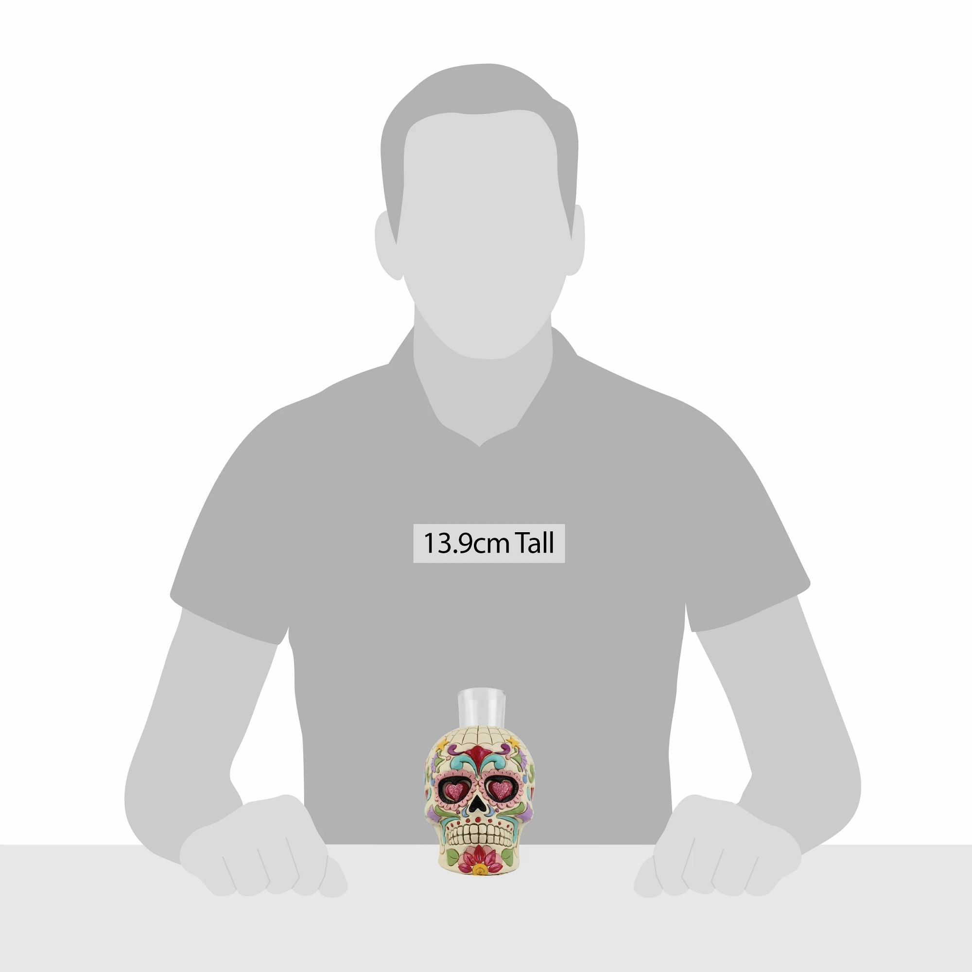 Day Of Dead Skull Candleholder