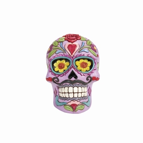 Day of the Dead Purple Skull figurines,decorative figurines,home accents
