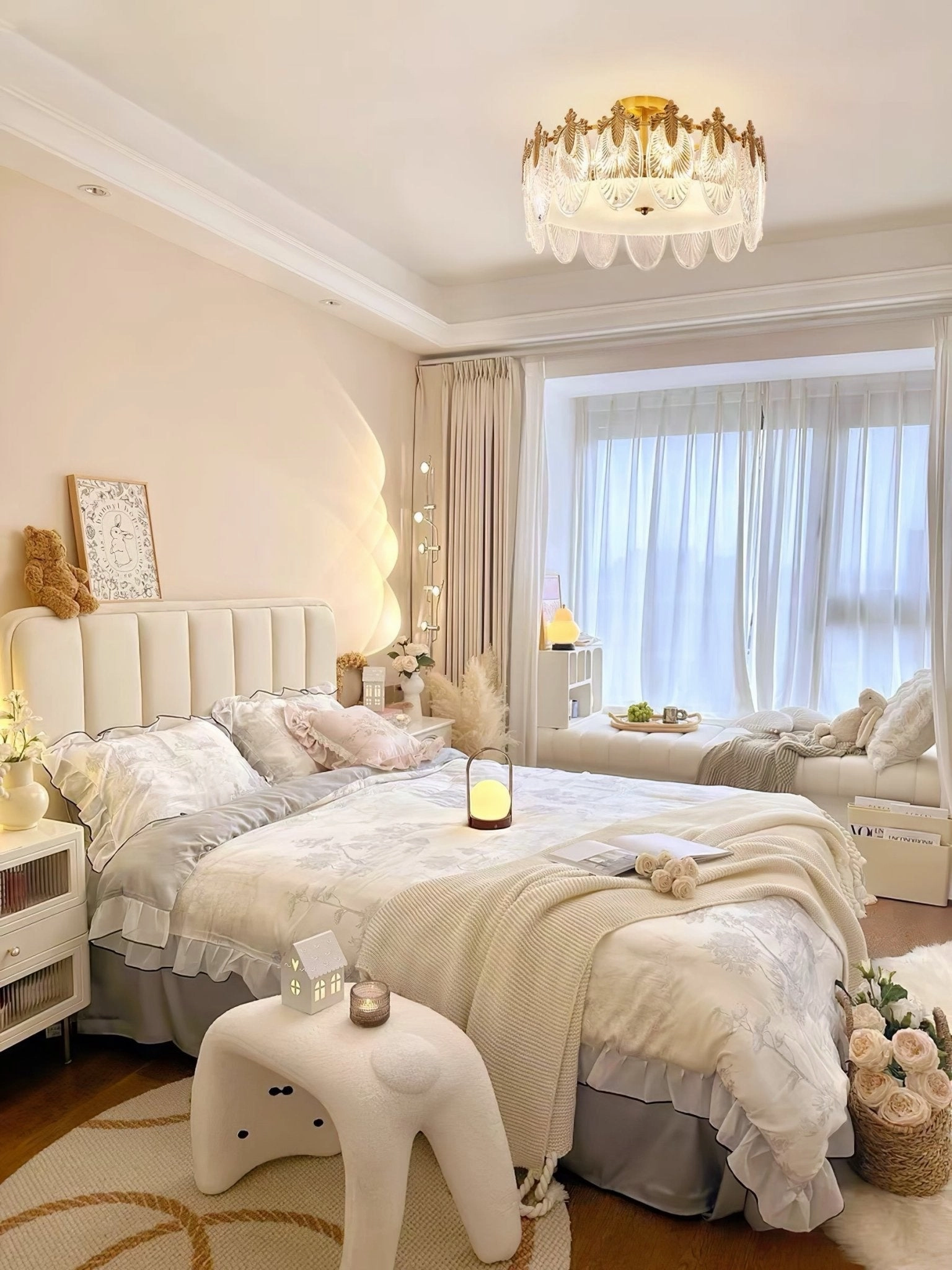 Decorative Pattern Glass Round Chandelier