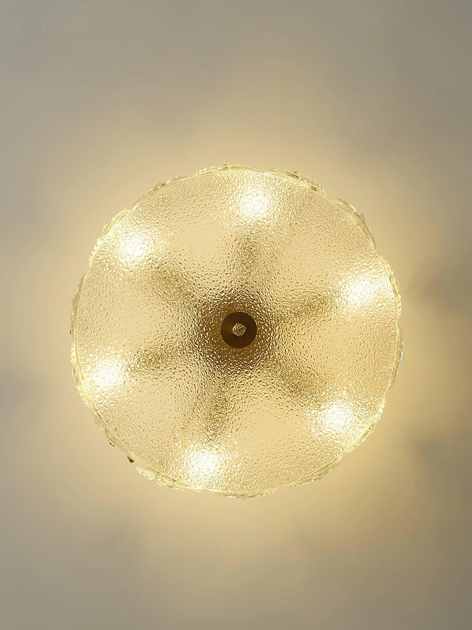 Decorative Pattern Glass Round Chandelier