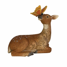 Deer with Butterfly Figurine figurines,decorative figurines,home accents