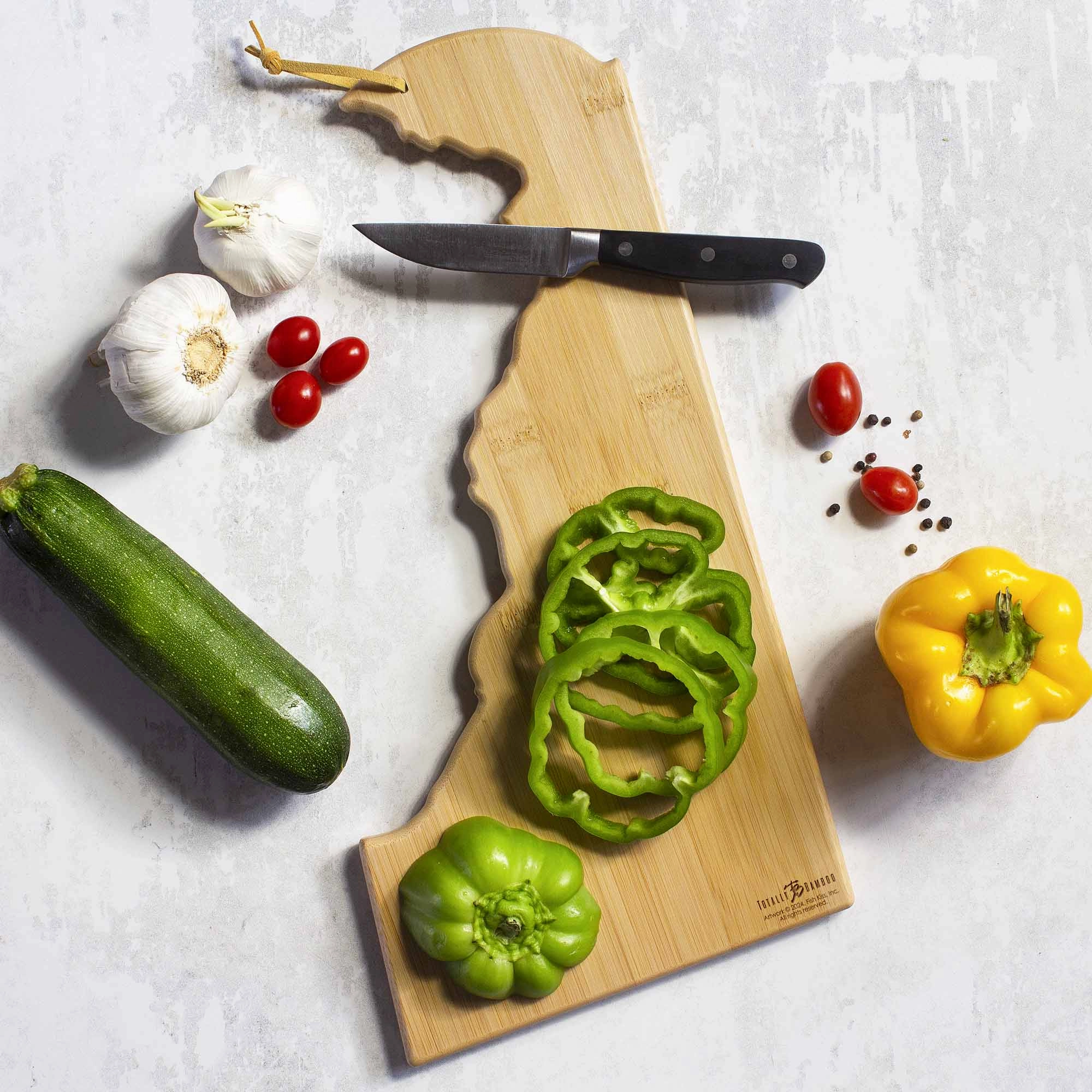 Delaware Cutting Board with Artwork by Fish Kiss