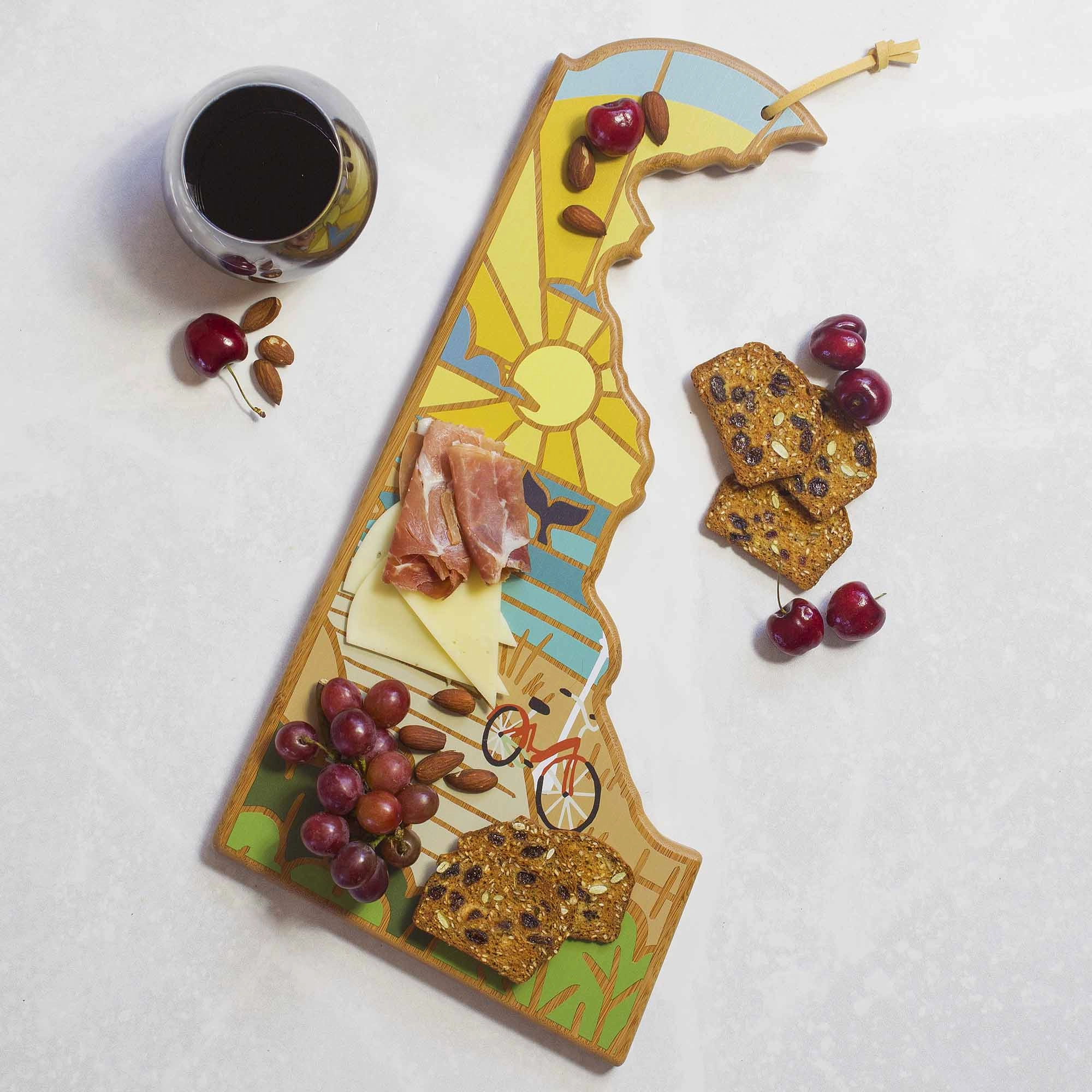 Delaware Cutting Board with Artwork by Summer Stokes