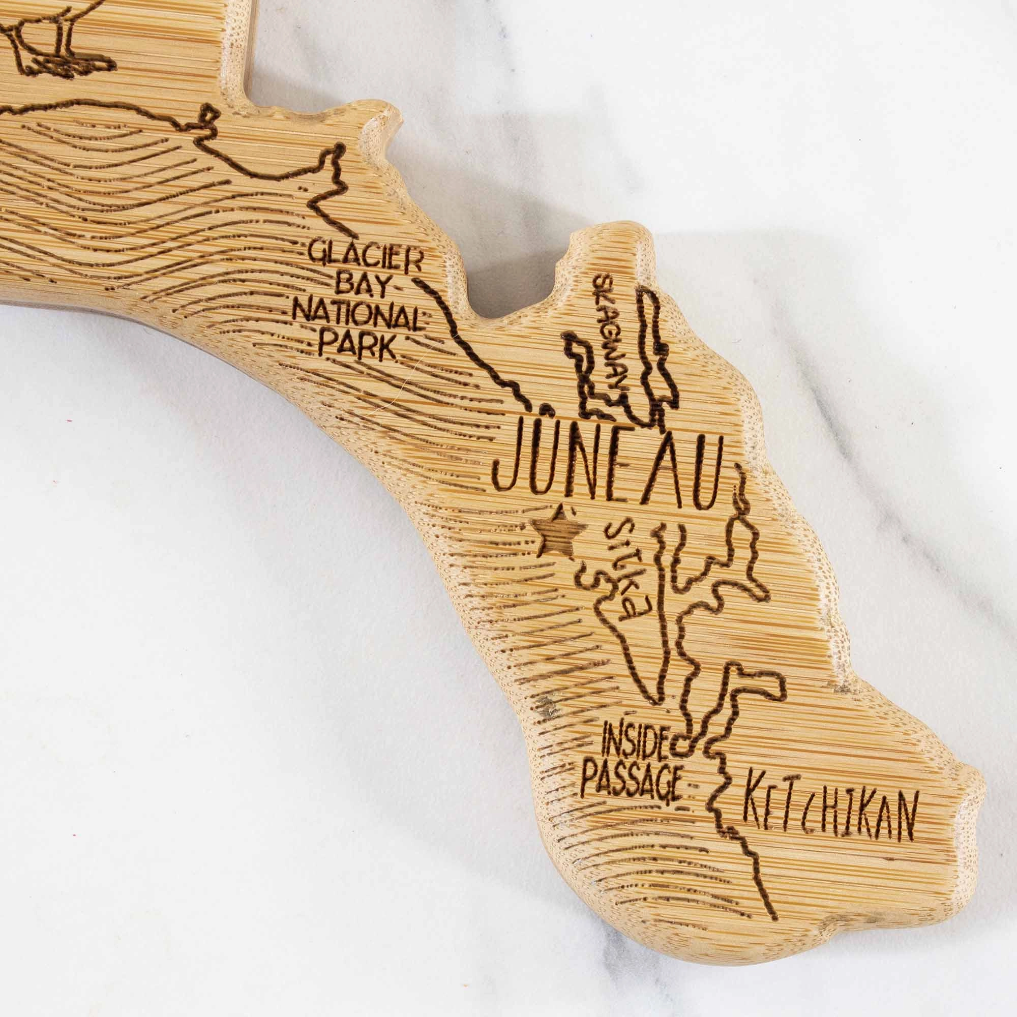 Destination Alaska Cutting Board, 13-3/8" x 13-1/2"