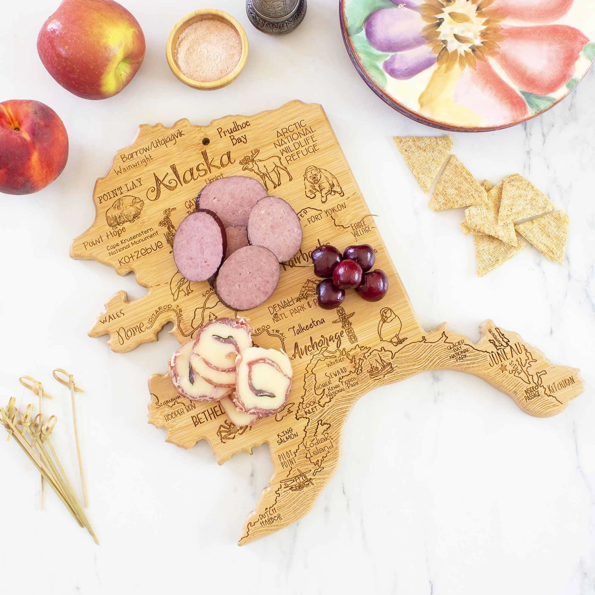 Destination Alaska Cutting Board, 13-3/8" x 13-1/2"