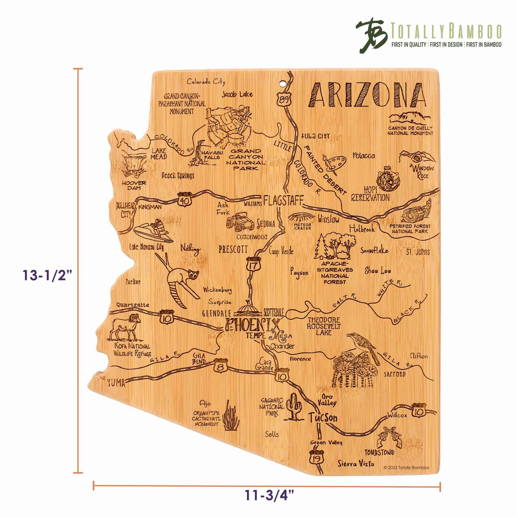 Destination Arizona Cutting Board, 13-1/2" x 11-3/4"