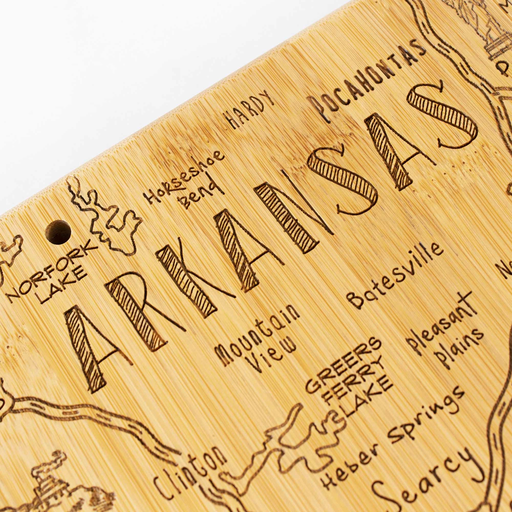 Destination Arkansas Cutting Board, 13" x 12"