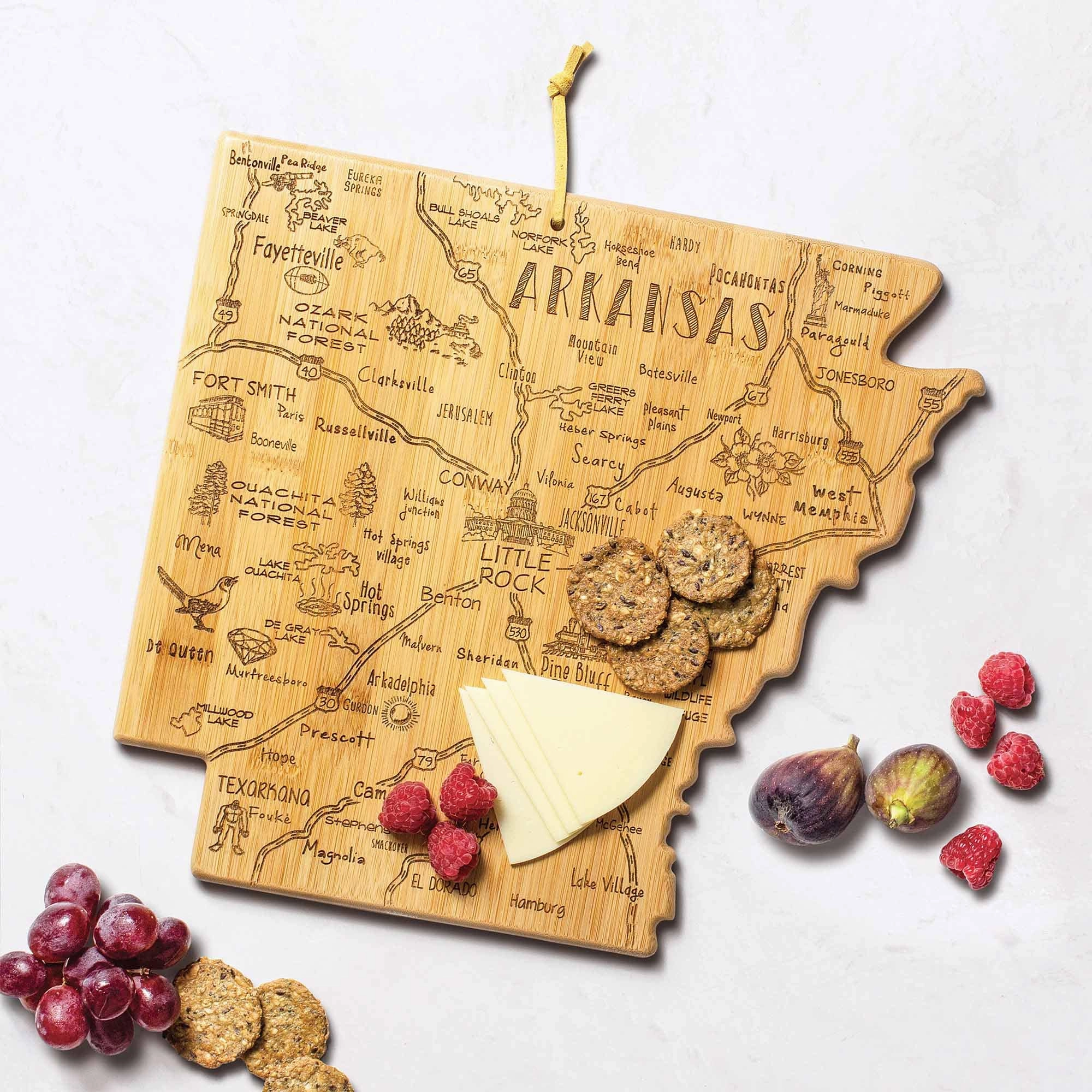 Destination Arkansas Cutting Board, 13" x 12"